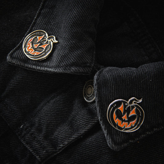 Jack-O-Lantern Collar Pin Set