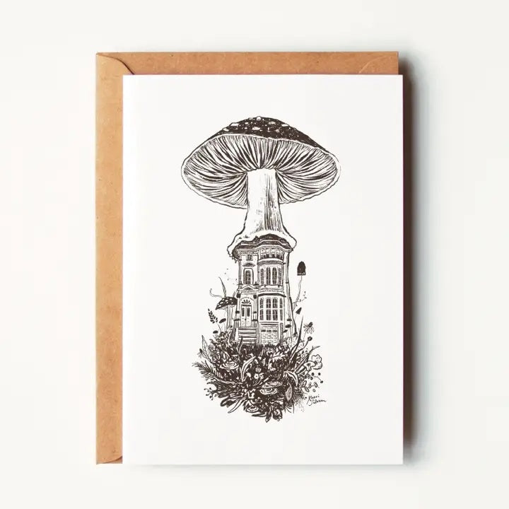 Mushroom House Iii Greeting Card