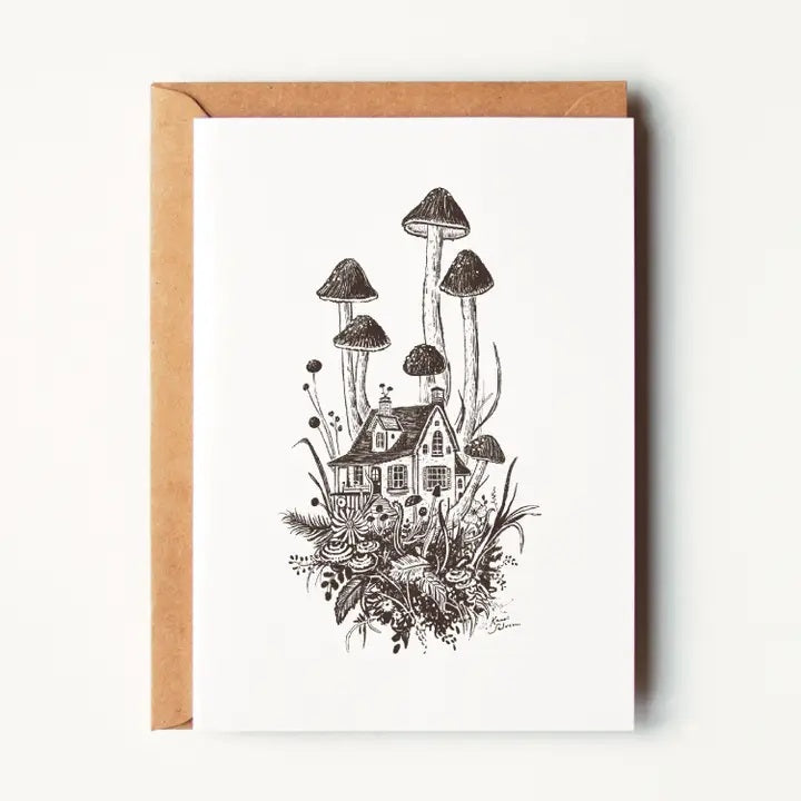 Mushroom House Iv Greeting Card