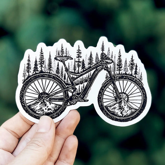 Forested Bicycle - Waterproof Nature Sticker