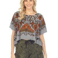 Luna Moth Scarf Crop Top