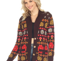 Fair Isle Mushroom Cardigan