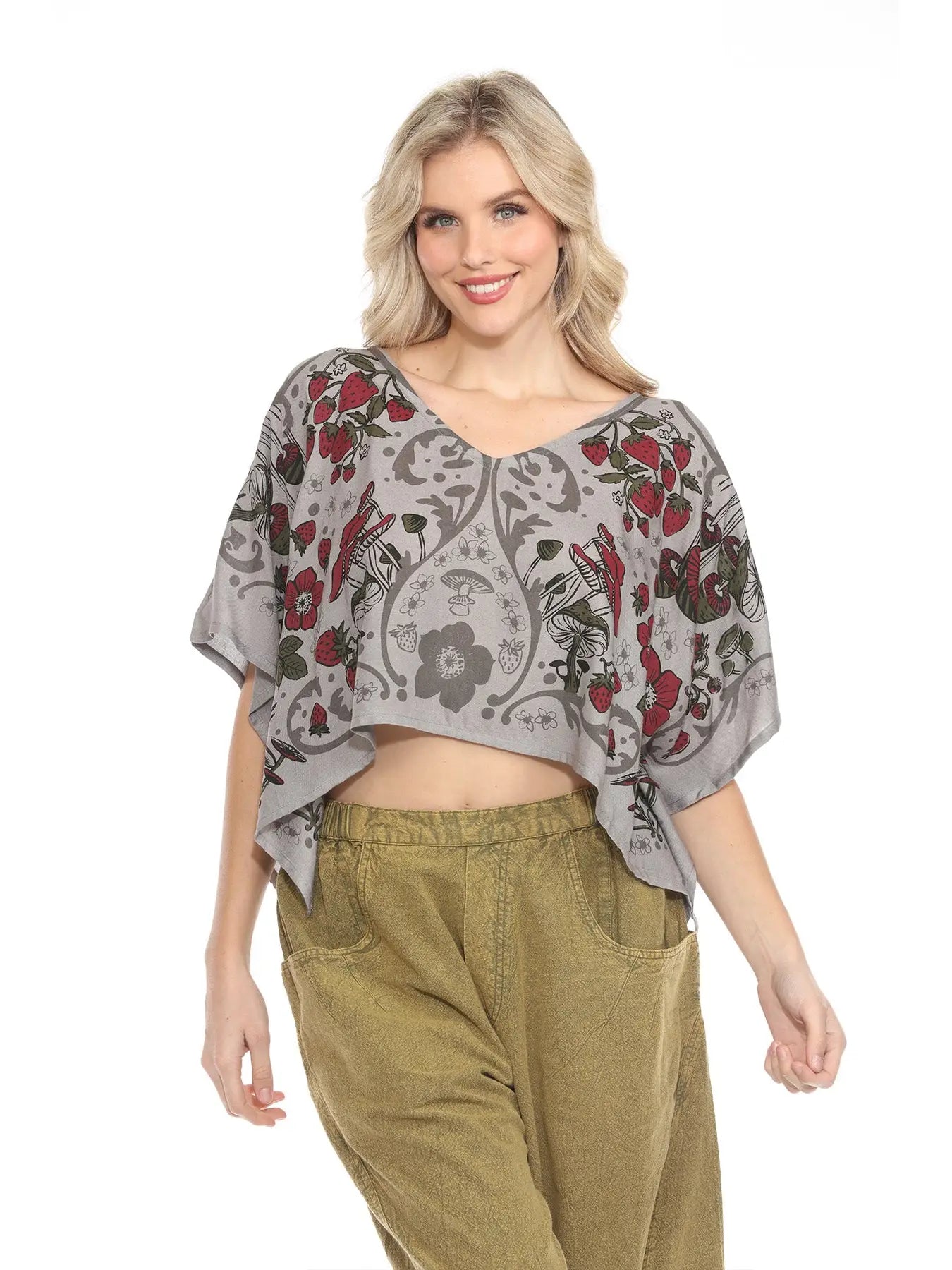 Strawberry Frield Scarf Top