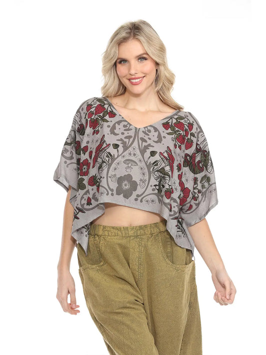 Strawberry Frield Scarf Top