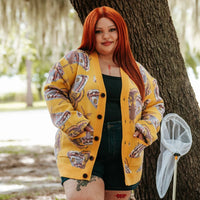 Yellow Emperor Moth Cardigan