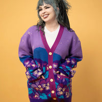Violet Flower Cardigan