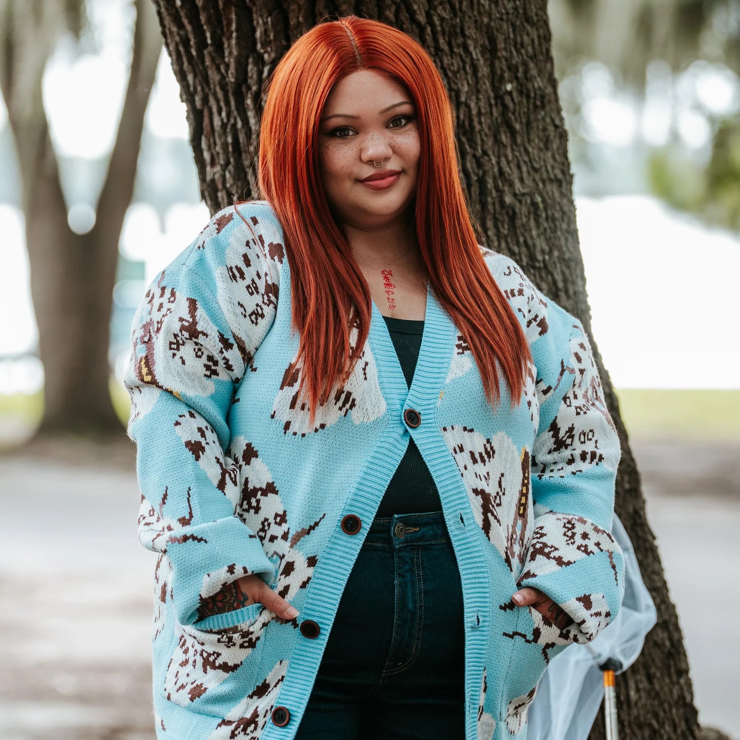 Giant Leopard Moth Cardigan