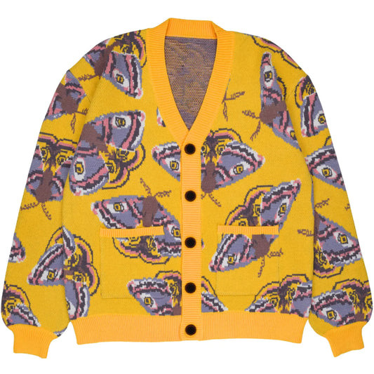 Yellow Emperor Moth Cardigan