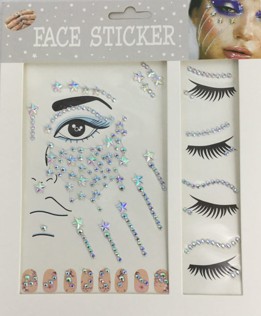 Star Face Gems -Clear