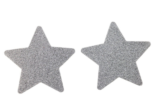 White Glitter Star Pasties