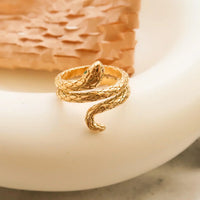 Lamia Gold Non-Tarnish Serpent Ring