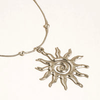Taiyo 18K Silver Sun Necklace