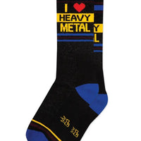 I Heart Heavy Metal Gym Crew Socks