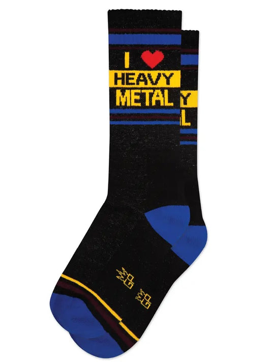 I Heart Heavy Metal Gym Crew Socks