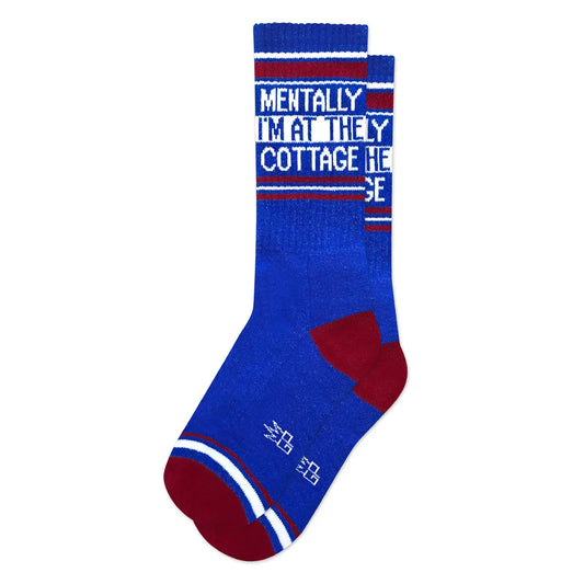 Mentally I'm At the Cottage Gym Crew Socks