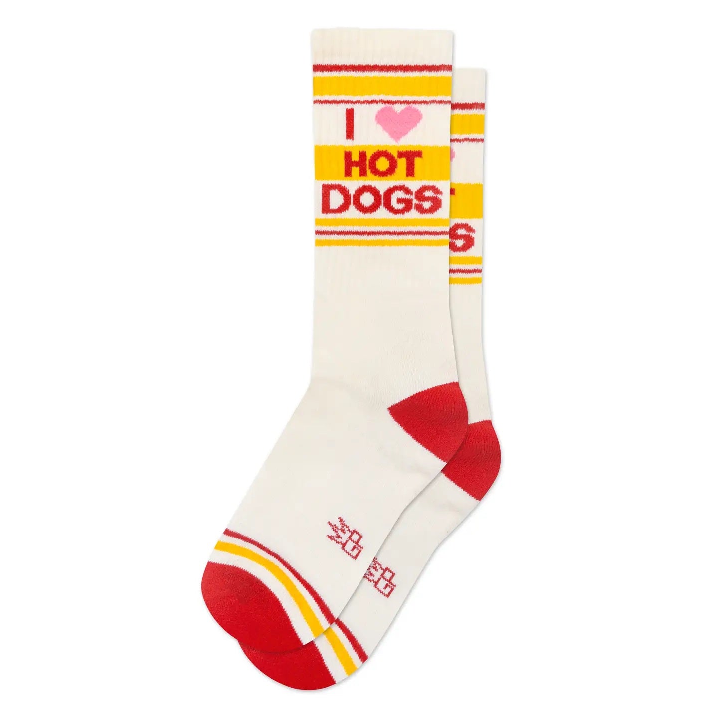 I ?? Hot Dogs Gym Crew Socks