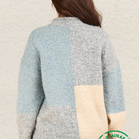 Oversized Colorblock Sweater Top