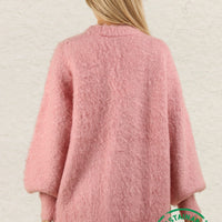 Oversized Soft Mohair Button Down Cardigan