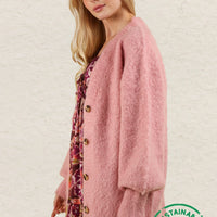 Oversized Soft Mohair Button Down Cardigan