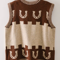 Western Horse Sweater Vest