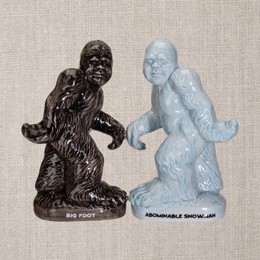 Bigfoot and Yeti Ceramic Salt and Pepper Shaker Set