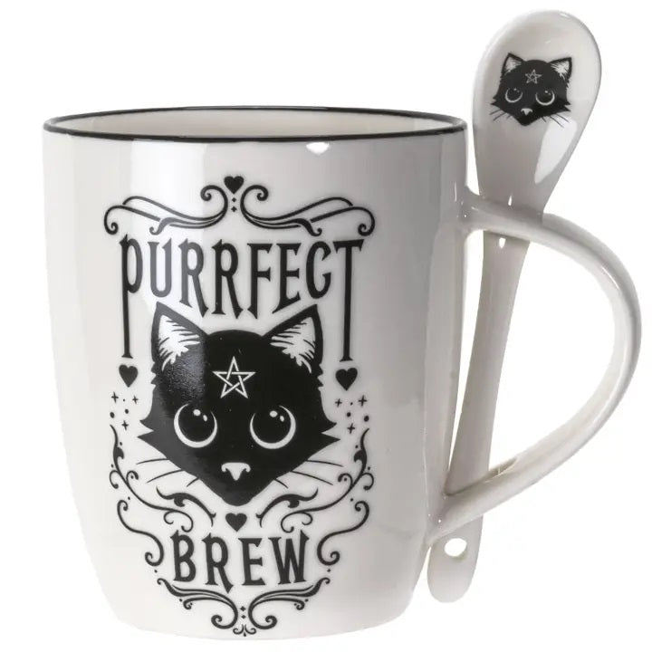 Purrfect Brew Mug & Spoon