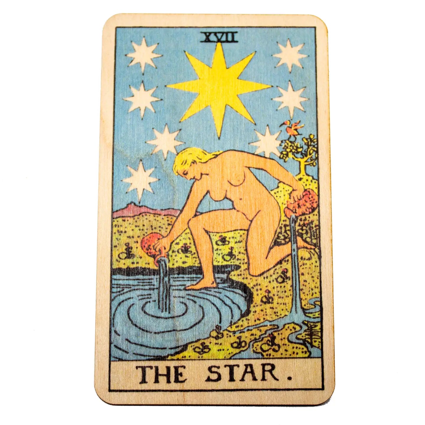 The Star Wooden Magnet