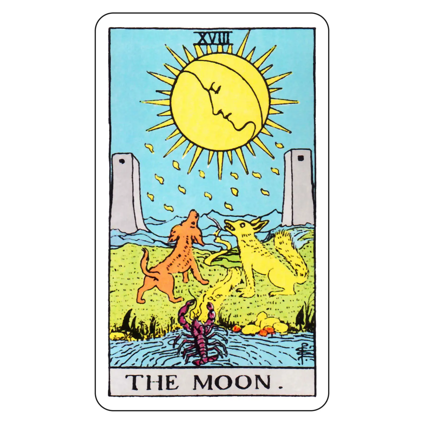 The Moon Tarot Sticker