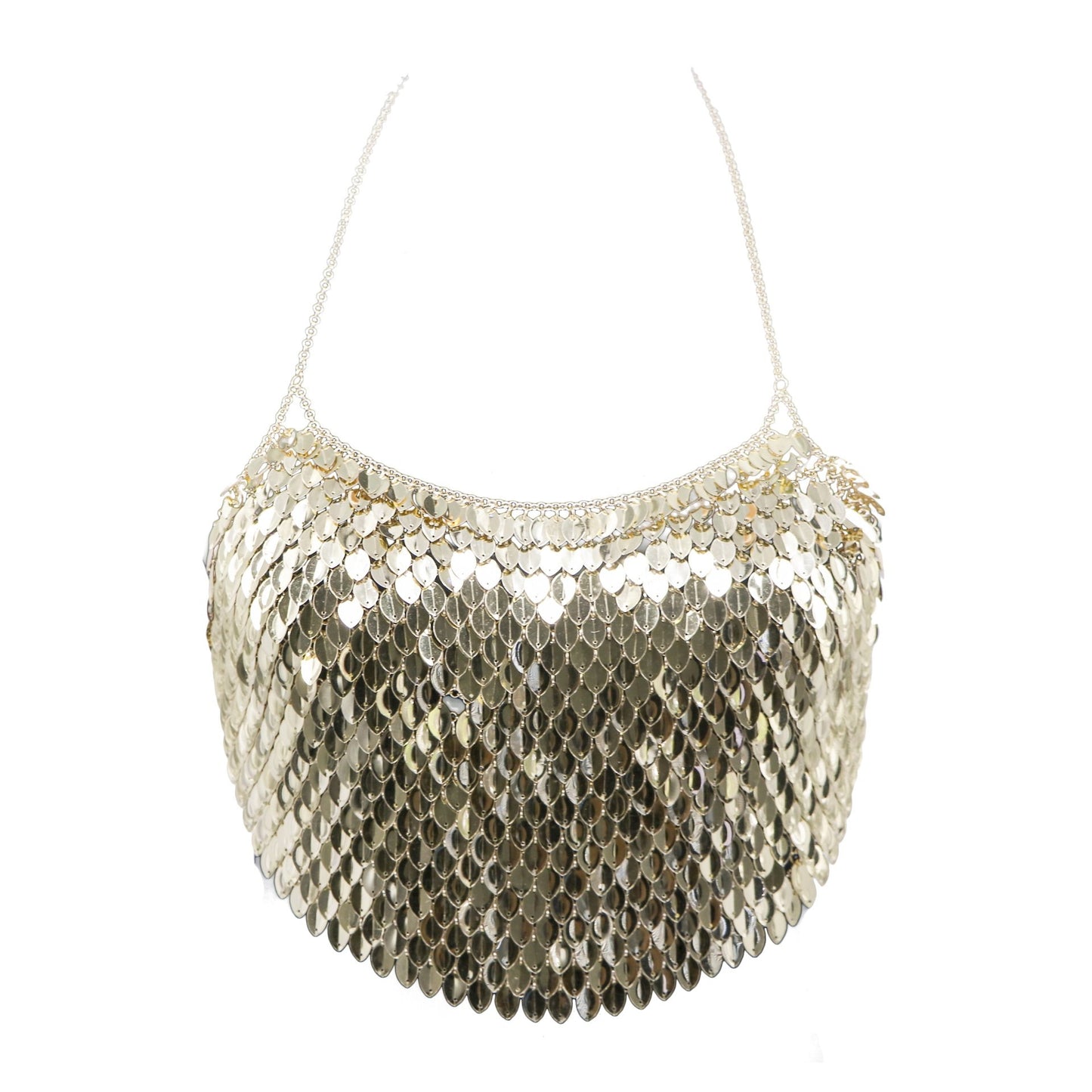 Leaf Halter Top - Gold