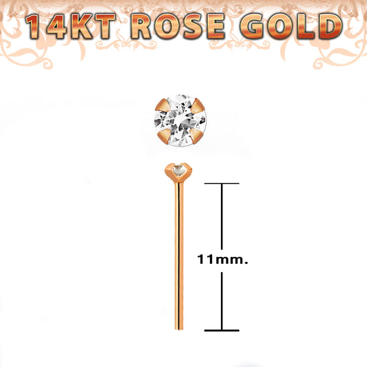 14K Bend Yourself Stud With A 1.25mm Prong Gem