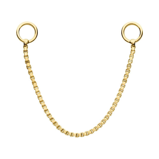 Box Chain 1 1/8" 14kt Gold