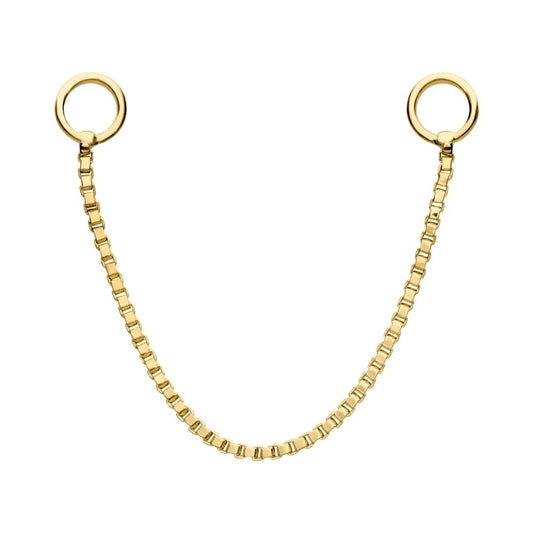 Box Chain 1 1/8" 14kt Gold