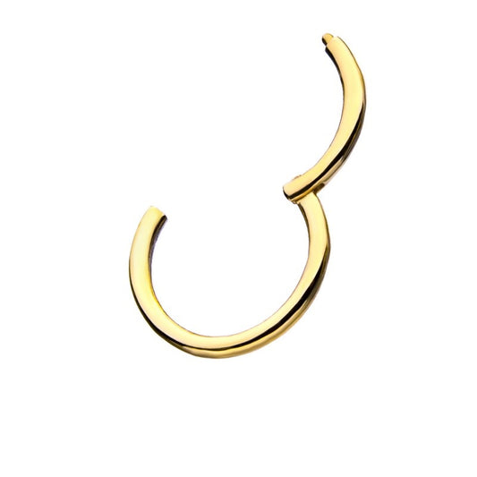 18g 8mm 14Kt Gold Hinged Hoop