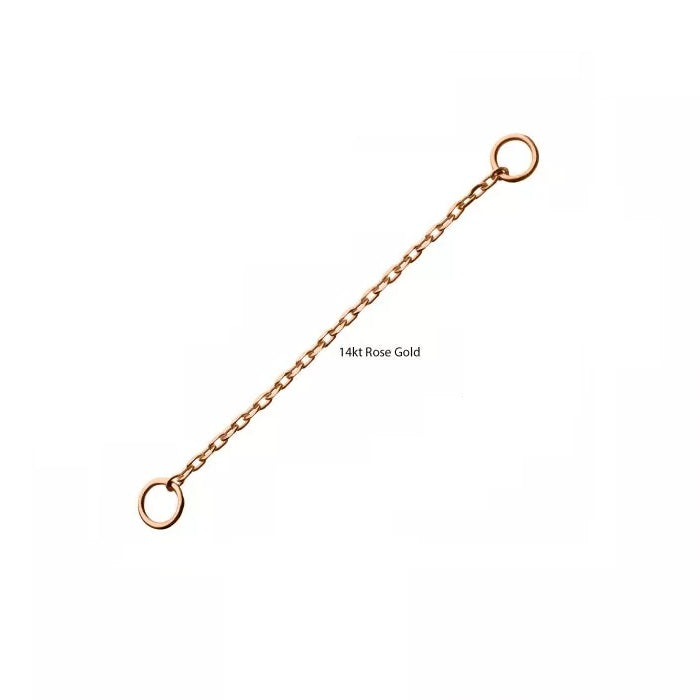 Nose Rolo Chain 1 1/8" 14kt Rose Gold