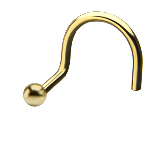 14kt Gold 1.5mm Ball Top Screw Stud 20g