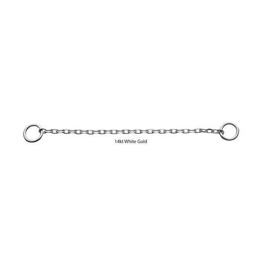 Rolo Chain 7/8" 14Kt White Gold