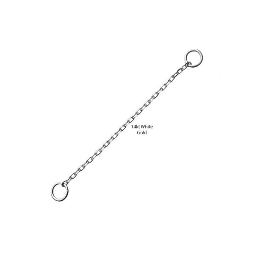 Rolo Chain 1 3/8" 14Kt White Gold