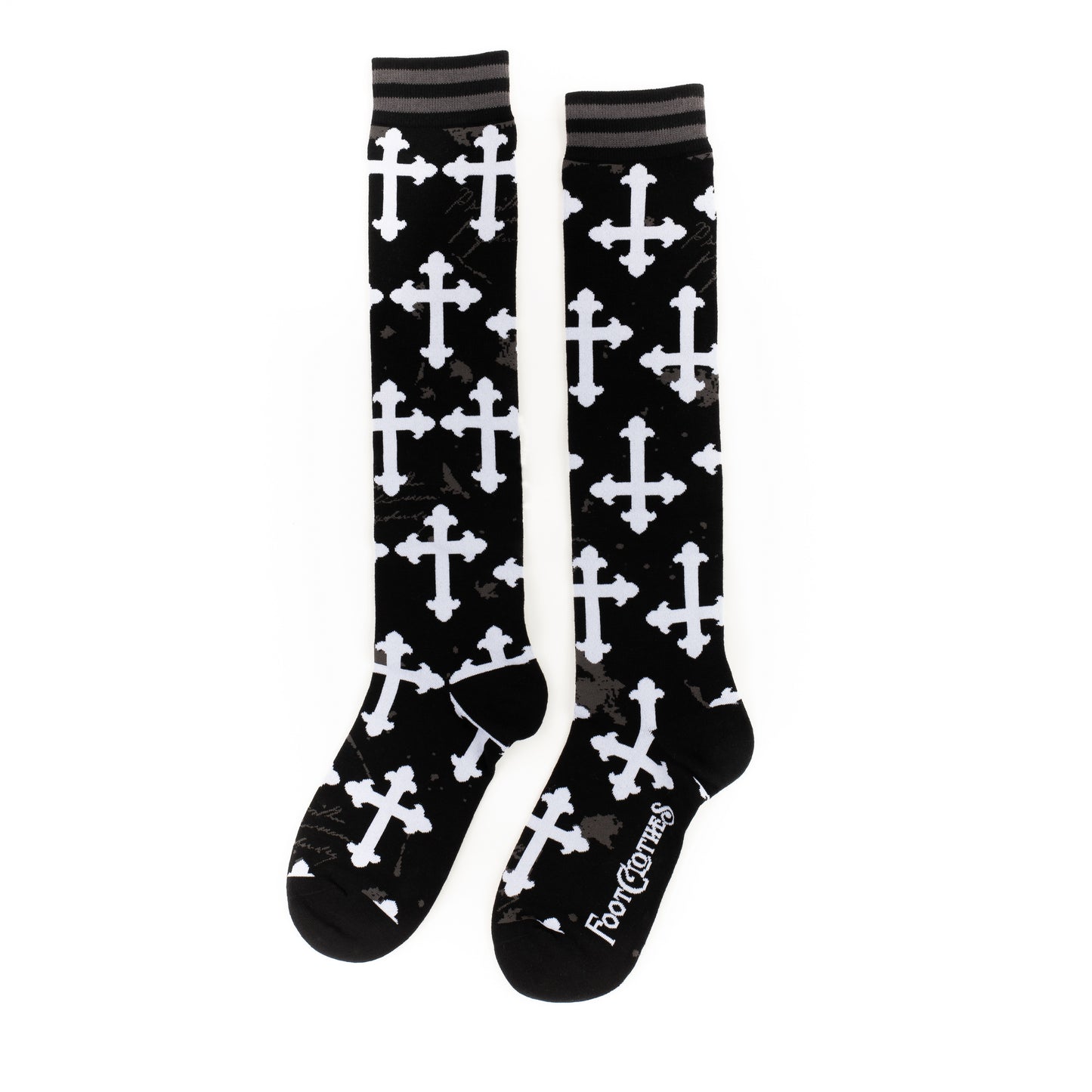Gothic Crosses Knee High Socks