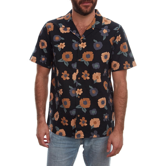 Kai All Over Printed Floral Seer Sucker Shirt