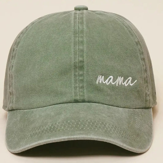 Mama Lettering Embroidery Baseball Cap