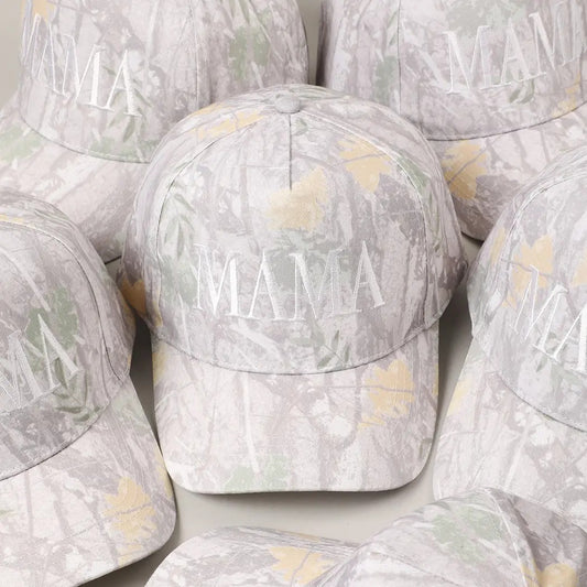 Mama Letter Embroidery Real Tree Camo Baseball Cap