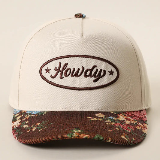 Howdy Hat With Floral Brim