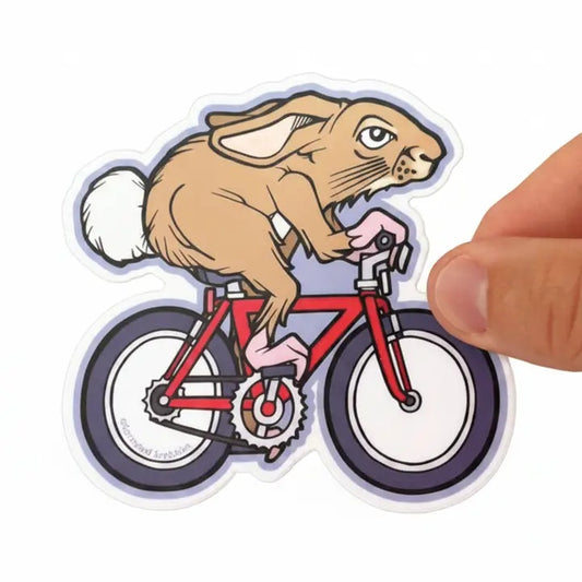 Biking Bunny Sticker