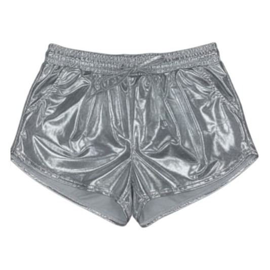 Metallic Drawstring Shorts