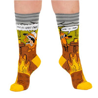 This Is Fine. Also, Not Fine. Crew Socks