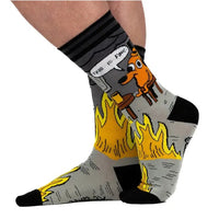 This Is Fine Noir Edition Crew Socks