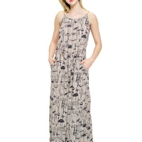 Jumpsuit Mushroom Print Striped