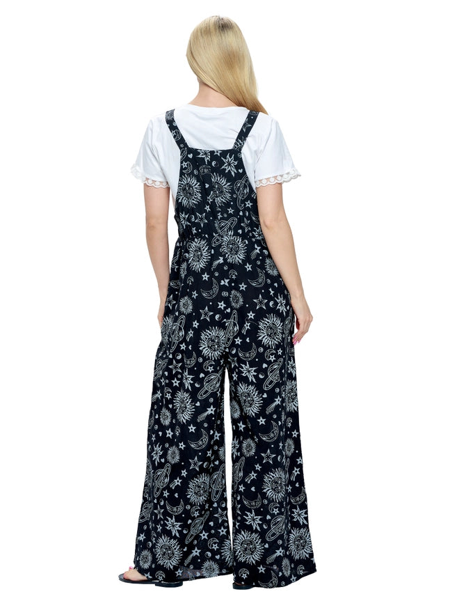 Overall Jumpsuit Universe Sun Moon Print