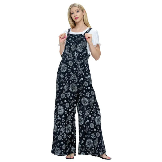 Overall Jumpsuit Universe Sun Moon Print