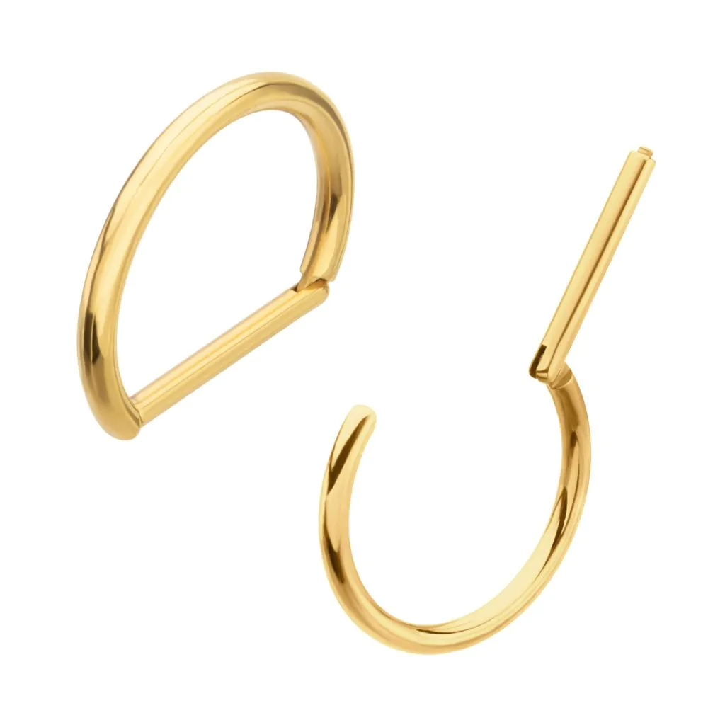D-Shaped 24kt Gold PVD Clicker